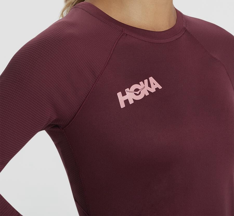 Hoka One One Performance 3/4 Sleeve Top Dam - Bröst - COQUM-9367